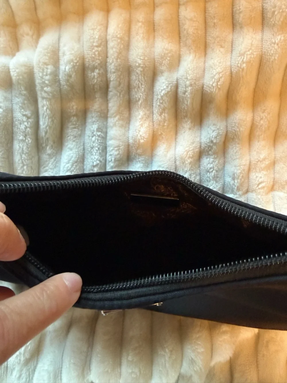 Prada Black Nylon Mini Shoulder Bag with Triangle Logo - Picture 5 of 5